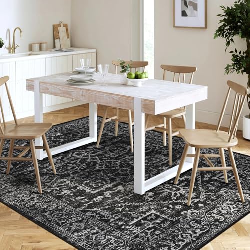 Chair Mat for Hard Floors, 75" x 60" Floor Mat for Hardwood Floors, Area Rug for Living Room, Non-Slip Rug Pad for Hard Floors, Protector Floor Rug Mat for Home Office (Black) - color: Black, size: 60" x 75" (for hard floors)