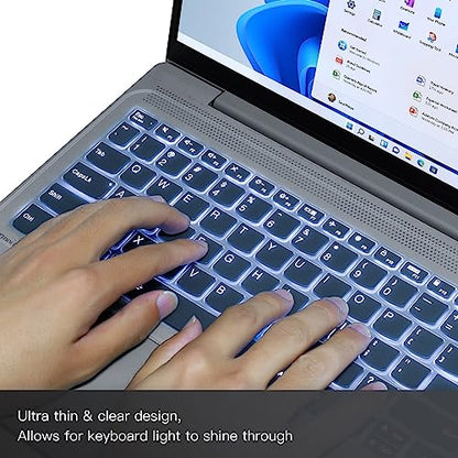 Universal Keyboard Cover Skin Protector for 13.3"-14" Inch Laptop Notebook Ultra Thin Silicone Waterproof Dustproof Keyboard Cover Skin Protector, Clear (13"-14" Universal Laptop Keyboards Covers) - size: 13"-14"