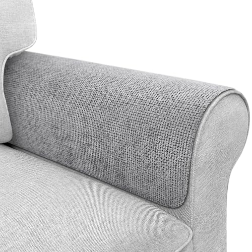 Couch Arm Covers, Sofa Arm Covers, Waterproof Armrest Cover for Sofa, Loveseat, Armchair, Anti-Slip Recliner Arm Cover, Headrest Cover, Arm Chair Covers Set of 2 (Gray, 22"×18") - color: Grey, size: 22" x 18" - 2 pcs