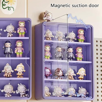 Blind Box Wall-Mounted Display Cabinet (Purple Big Size) - size: purple Big size