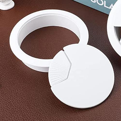 TuTuYa 8PCS Desk Grommet, Desk Grommet White 2 Inch（50 mm) Desk Cable Grommet Desk Cable Hole Cover with Hole Saw, Ideal Solution for Office and Home Table Cable (White, 2 Inch_50 mm) - color: 2 Inch_50 mm White 8PCS