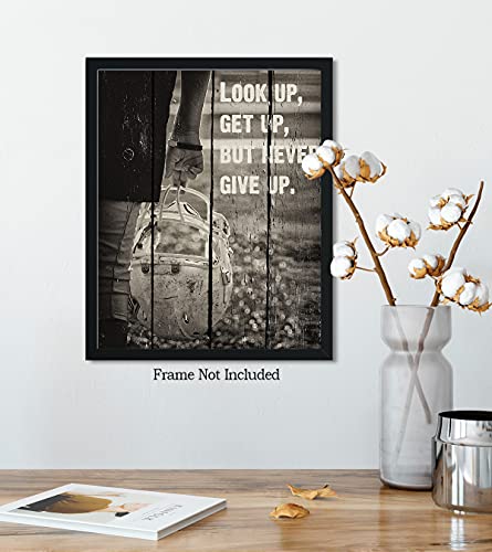 Govivo Football Wall Art for Boys Room - 11x14 Unframed Print - Motivational Sports Quote - Teen Bedroom Game Room Decor - Football Gifts for Players Coaches - size: 14"L x 11"W
