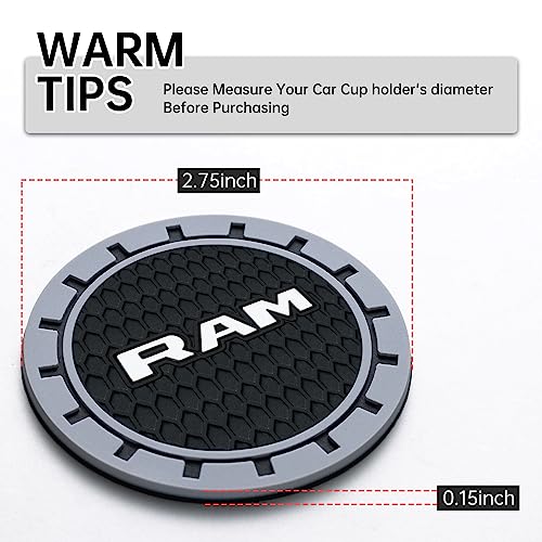 Car Cup Coaster, 2PCS Universal Non-Slip Cup Holders, Compatible with RAM Series Car Cup Holder Coasters，Car Drink Coaster Holder Accessory, Black - color: Hs33a Black