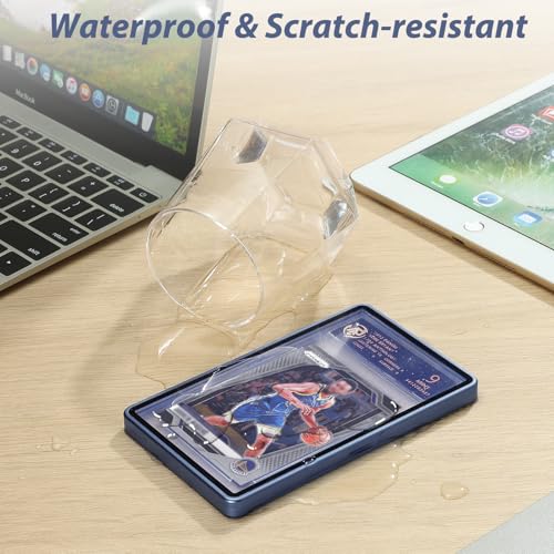 ZINHO Graded Card Case Magnetic Aluminum Alloy Slab Protector Display Case Fits 35PT PSA/CGC/CSG Cards, UV Protection (Dark Blue) - color: Dark Blue, style: PSA Card Case