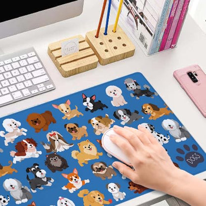 Cute Dog & Puppy XL Gaming Mouse Mat - 31.5 x 11.8 Inch Extended Long, Thin Desk Pad for Keyboard Mice - color: Cute Dog and Puppy