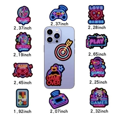 100 Pcs Neon Video Game Stickers, Waterproof Vinyl Gamer Decals for Laptops, Water Bottles & Skateboards, Fortnite Style Party Favors, Birthday Gifts & Classroom Rewards