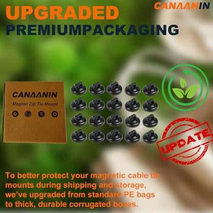 Magnet Zip Tie Mount Magnetic Zip Ties Mount Clips Base Holder Strong Multipurpose Wire Cable Holder Mount Wire Clips Management for Home Office Marine Electrical Wiring (Black, 24 Piece) - size: 24 Piece