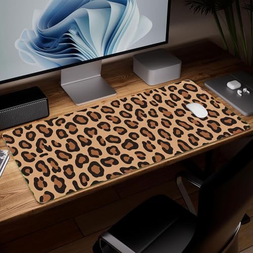 Leather Minimalist Desk Pad, Colorful Art Mouse Pad Large Computer Keyboard Gaming Mousepad Waterproof Desktop Protector & Cover, Decorative PU Leather Laptop Mouse Mat Home Decor 10 x 25.6 inch C67 - color: colorful-16