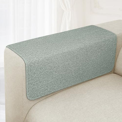 Couch Arm Covers, Waterproof Armrest Cover for Sofa, Loveseat, Armchair, Non-Slip Recliner Arm Cover, Sofa Arm Covers, Headrest Cover, Arm Chair Covers Set of 2 (Gray-Green, 24"×20") - color: Gray-green, size: 24" x 20" - 2 pcs