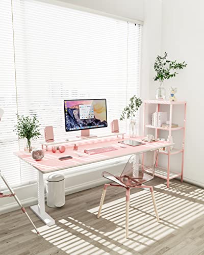 YSAGi Non-Slip Leather Desk Pad XL Size, Waterproof Laptop Computer Desk Keyboard Mat, Table Protector Blotter Mat, Large Mouse Pad for Office/Work/Home/Decor(Pink, 47.2" x 23.6")-No Band - color: Pink, size: 47.2" x 23.6"