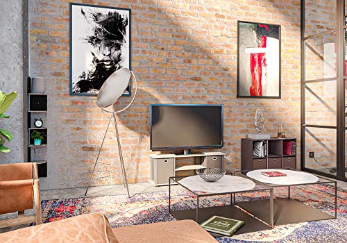 Furinno Rossi Wall Mount Floating Corner Shelf, 5-Tier Radial, French Oak Grey/Black - color: French Oak