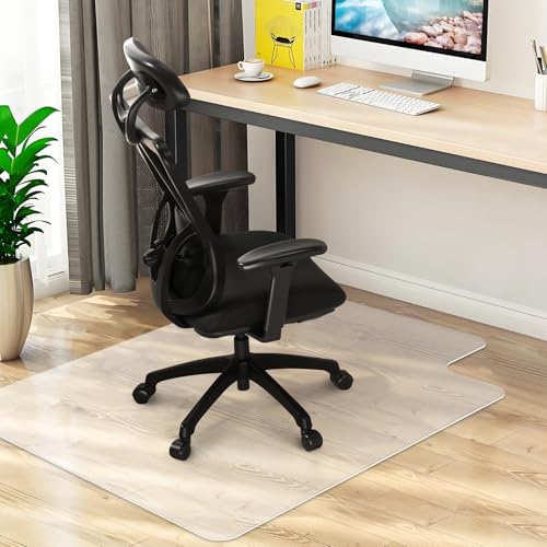 Office Chair Mat for Hard Wood Floors 36"x47" Heavy Duty Floor Protector Easy Clean - size: 47" x 36" Rectangle (1pc)