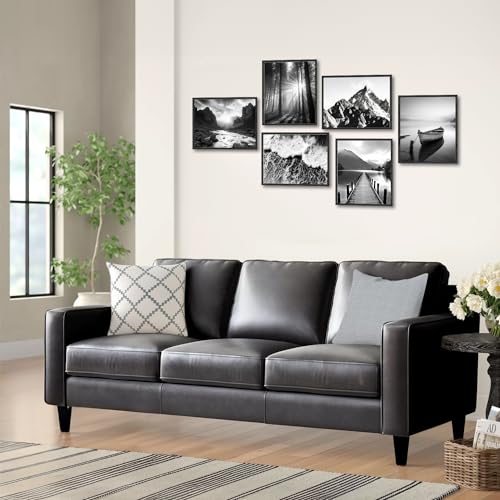 Dazzlewall Black and White Wall Decor Poster Modern Mountain Nature Landscapes Wall Poster for Bedroom Living Room Decor 8x10 in Unframed Set of 6