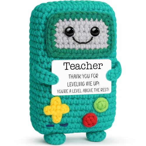 Busy Gaming Life Teacher Appreciation Gifts, Thank You Gift for Teacher 2026, Christmas Birthday Retirement Back to School Teachers Gifts from Student, Positive Handmade Crochet Gift - style: Teacher