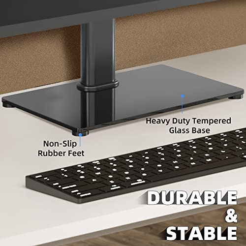 XINLEI Universal TV Stand Base, Table Top TV Stand for 17-43 Inch LCD/LED TVs, Height Adjustable Monitor Mount Stand with Tempered Glass Base Holds up to 88lbs VESA 200x200mm, TS103 - style: 200x200mm Vesa