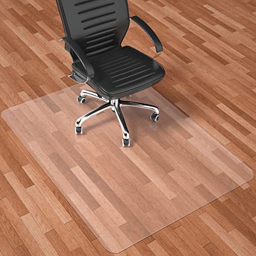 Naturehydro Office Chair Mat for Hardwood Floor, 48" x 36" Transparent Floor Protector,Easy Glide Rolling Desk Chair Floors Mat, BPA and Phthalates Free (Rectangle) - color: For Hard Floor, size: 36'' x 48'' Rectangular