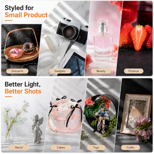 10Pcs 20Patterns Product Photography Backdrops Kit, Photo Backdrop Board with Shadow Props, Food Photography Backdrops & Backgrounds for Jewelry & Cosmetics, 16.5 x 11.7 in