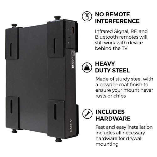 HumanCentric Adjustable Device Wall Mount, Cable Box and Modem Bracket, Adjustable Wall Adapter for Small and Wide or Narrow Devices Like Cable Boxes, Modems, DVD Players on The Wall Behind TV - size: Medium & Large