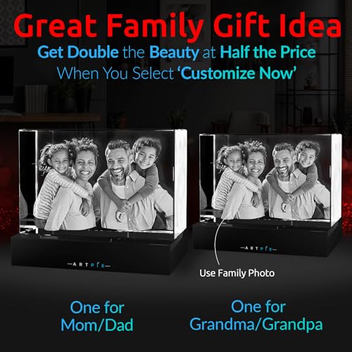 ArtPix 3D Premium Crystal Photo, Personalized Gifts for Women, Wife, Mom, Her, Him, Men, Great Customized Gift With Your Own Photo - Anniversary, Wedding, Birthday - size: Medium Premium, style: Landscape