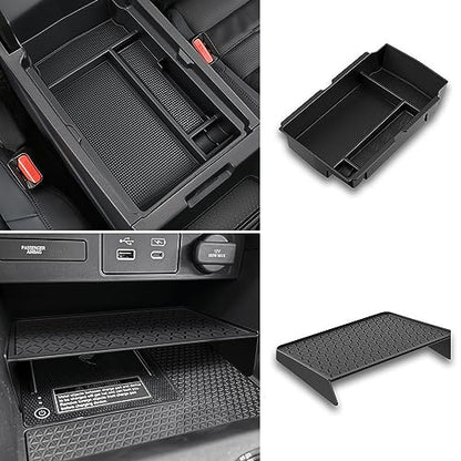 YPHUIKI 2PCS Center Console Organizer Compatible with Honda CRV 2023 2024 2025 2026 Accessories CR-V Hybrid Sport Armrest Storage Box Organizer Tray ABS Material - size: 2023-2026 CR-V (2pcs)