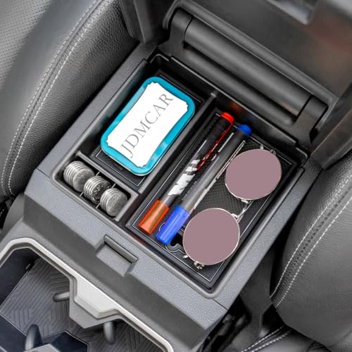 JDMCAR Center Console Organizer Compatible with 2025 2026 Toyota 4Runner Accessories, Insert ABS Materials Tray, Armrest Box Secondary Storage Tray Interior Accessories (Glossy Black Trim) - color: Glossy Black