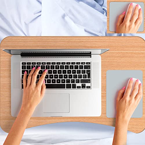 Small Mouse Pads, Set of 2, 5x6 & 5.7x7.5 Inch, Portable, Waterproof, Non-Slip Rubber Base, Fits Wireless Mouse, Laptop, Gray - color: Gray, size: 5.7x7.5 and 5x6 inches (set of 2)