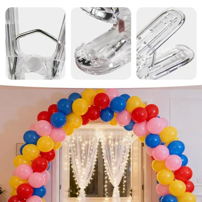 30 Pack Balloon Arch Clips, Spring Clamps Anti Slip Plastic Spring Clips Backdrop Clips 2.4 Inch Heavy Duty Clip for Balloon Arch Backdrop Photography Decoration Crafts
