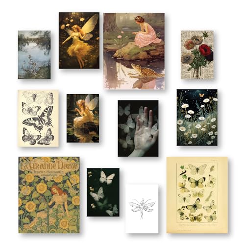 97 Fairy Room Aesthetic Pictures - Vintage Fairycore Wall Art Print, Cottagecore Decor, Cozy Goblincore Poster for Home Bedroom Decoration (8x10 Unframed) - color: Fairy 8x10