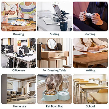 Desk Pad Blotters Protector Clear 14x30 in Plastic Desktopper Writing Surface Cover Desk Organizer Mat with Mouse Pad for Office Home Laptop Computer Tabletop Keyboard Mat Easy Clean Waterproof Glass - size: 14 x 30 inches