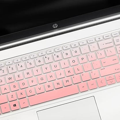 Keyboard Cover for 17.3 HP Laptop 17 17-cp 17z-cp 17-cp1035cl 17-cp2124od 17-cp0004dx 17-cp0035cl cp0097nr 17-cp0002ds 17-cp1124od 17-cp3005dx cp2099nr 17-cp3055cl cp0011ds cp0025cl cp3047nr cp0700dx - color: GradualPink(Regular Letters)