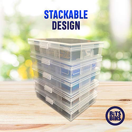PRODUCT80 BitsBins 10 Pack Playing Card Case with Unique Inner Wall Design, Card Deck Box Fits Sleeved Cards, Game Cases for Standard Playing Cards, Holder for for MTG & Pokemon Cards - size: 10 Pack