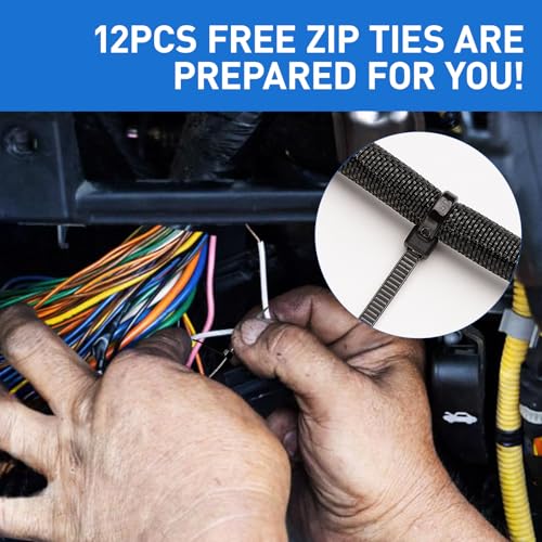 Cord Protectors from Pets No Chew Automotive Split Wire Loom Heat Resistant Cable Management Sleeve Cord Cover Audio Video Sleeving Critter Charger Cat Dog Rabbits Heavy Duty TV 25ft - 1/4 inch - color: Black, size: 1/4" - 25ft