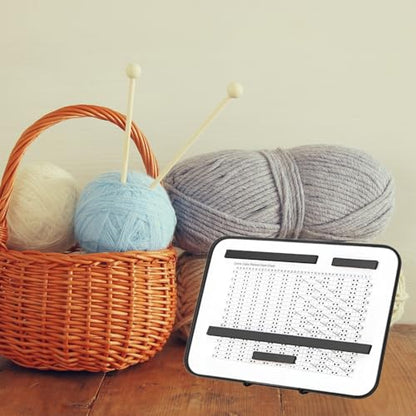 Knitting Pattern Holder with 4 Replacement Black Magnets, Knitting Chart Keeper Cross Stitch Pattern Holder for Crochet, Cross Stitch Supplies & Accessories, 11.22" Lx7.28" W - size: 11.81"L x 8.27" W