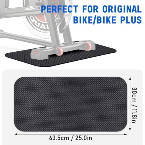 TOBWOLF 2PCS Non-Slip Mat Compatible with Peloton Bike, Concept 2 Rowing Machine, Exercise Bike Mat, Mat Protect Hardwood Floor Carpet for Home Gym, Workout Mat for Bike Trainer, Stationary Spin Bike - color: 5MM Double-sided Non-slip Peloton Bike Mat