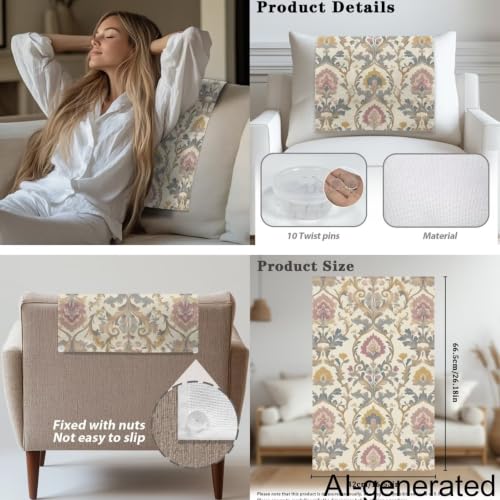 Palm Leaves Headrest Cover Sofa Armrest Cover Set Printed Sofa Chair Covers Quick Dry Headrest Covers for Recliner Furniture Headrests Protector for Office Chair Theater Seat - color: Palm Leaves