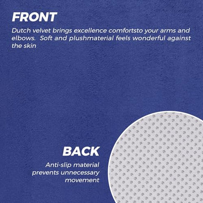 lefeke 2 Pack Wheelchair armrest Pads - Soft Velvet Foam armrest Covers for wheelchairs, Office Chairs and armchairs, etc., Effectively relieves arm Pressure and Prevents Soreness (Blue) - color: Blue