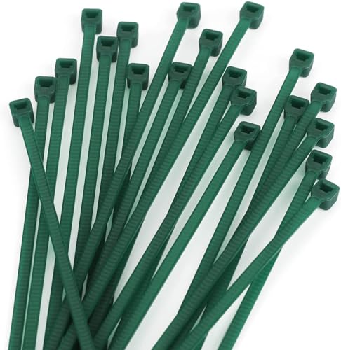 KINGLAKE GARDEN Green Zip Ties 4 Inch 3MM 100 Pack Green Nylon Tie,Premium Plastic Wire Ties for Indoor and Outdoor - size: 4 inch