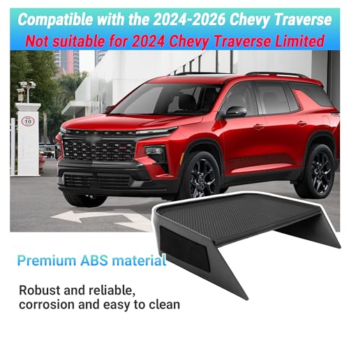 Center Console Organizer Compatible with 2024-2026 Chevy Traverse Interior Accessories, Storage Box Insert Divider Compartment Tray; Not fit for 2024 Chevy Traverse Limited - size: Center Console Compartment Tray (1PC)