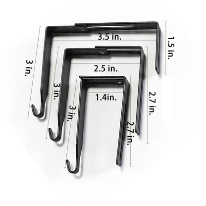 Cubicle Hooks, Office Cubicle Hooks for Hanging 7 Pack Black | Small Adjustable No Drill Cubicle Wall Hooks & Cubicle Hangers for 1.4" to 3.5" Thick Panels