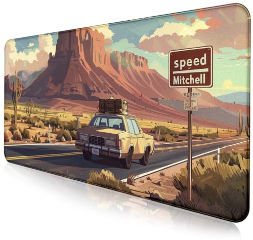 Natural Mountain View Gaming Computer Keyboard Pad, Computer Mouse Pad | Large Extended Mouse Pad; Full Desk Coverage; Waterproof Coating; Stable Anti-Slide Base For Gaming, Office, Study Daily Use - color: Grassland Highway