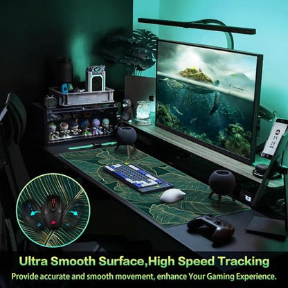 Canjoy Gaming Mouse Pad, Large Extended Mouse Pad Big Computer Mousepad for Home Office Gaming Work 31.5x15.7inch - color: Tropical Leaves