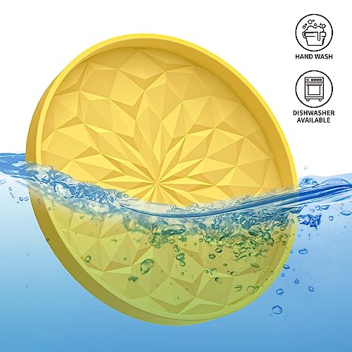 ME.FAN Car Coasters for Cup Holders [4 Pack] - 2.75In Silicone Auto Mug Mats - Universal Non-Slip Recessed Car Interior AccessoriesYellow - color: 4 Pack-yellow