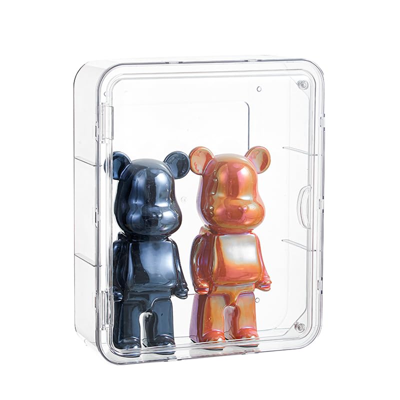 BOHOIDEE 3 Tiers Clear Display Case for Figures, Acrylic Storage Organizers Box with Magnetic Door, Wall-Mounted Dustproof Showcase for Collectibles Action Figure - size: Wall-Mounted Large