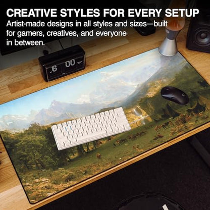 MPCO. Original Large Gaming Desk Mat – 36" x 17" Duraglyde Western Landers-Peak Full Desk Mouse Pad for Smooth Precision – Non-Slip, Washable Extra-Large PC Mouse Pad for Gaming Sessions - color: DuraGlyde - Landers-Peak