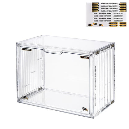 BOHOIDEE 4 Tiers Clear Display Case for Figures, Acrylic Storage Organizers Box with Magnetic Door, Large Dustproof Showcase for Collectibles Action Figure - size: Tabletop Large