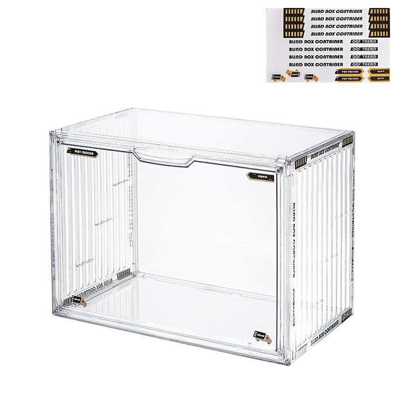 BOHOIDEE 4 Tiers Clear Display Case for Figures, Acrylic Storage Organizers Box with Magnetic Door, Large Dustproof Showcase for Collectibles Action Figure - size: Tabletop Large