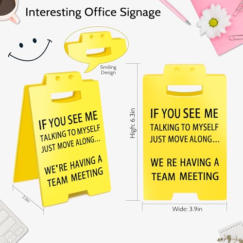 Smilelife Employee Appreciation Gifts Funny Office Cubicle Decor We're Having A Team Meeting Desk Sign Team Office Gag Gifts for Coworker Teammate Employee Boss Manager - color: Team Meeting