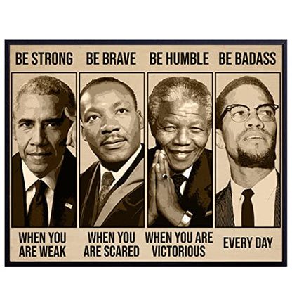 Jigsaw Wooden Puzzle 1000pcs Inspirational African American Art Be Strong Be Brave Be Badass Positive Motivational Quotes Black Pride Black Men Impossible Hard Difficult Challenging Puzzles - color: Pt017