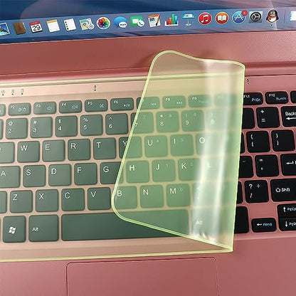 Pokinge 5pcs Silicone Keyboard Cover Protector Keyboard Skin multicolorful Waterproof Dustproof Universal Keyboard Film for Notebook Computers 12-14 inch