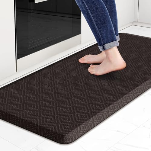 Mattitude Kitchen Mat Cushioned Anti-Fatigue Floor Mat Water Resistant Non-Slip Mats and Rugs Standing and Comfort Desk Mats for House Sink Office Laundry (Chocolate, 17.3"x39") - color: Chocolate, size: 39"L x 17.3"W x 0.5"Th